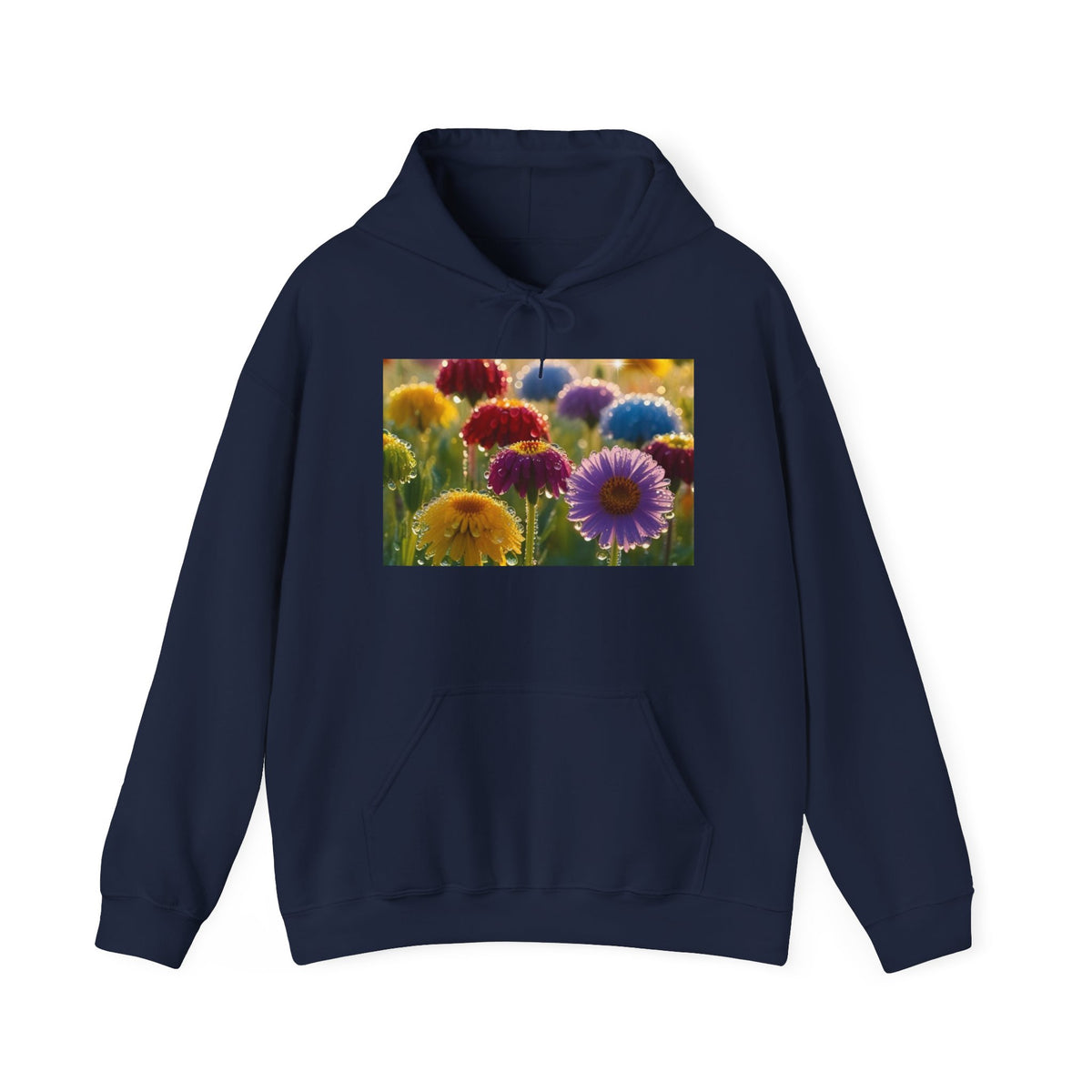 Floral Rainbow Cactus Hoodie — Colorful Succulent Garden Sweatshirt