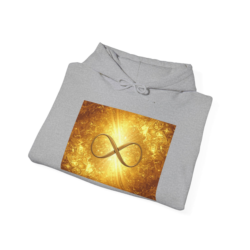 Infinity Symbol Hoodie — Golden Cosmic Eternity Sweatshirt