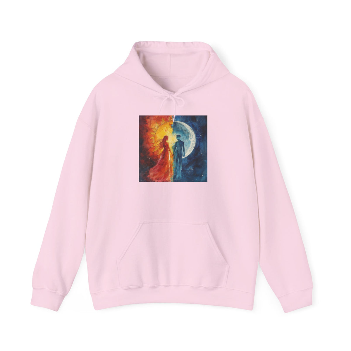 Yin Yang Sun & Moon Hoodie — Cosmic Balance Artistic Pullover