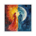 Sun and Moon Couple Kiss-Cut Sticker — Celestial Love Waterproof Decal