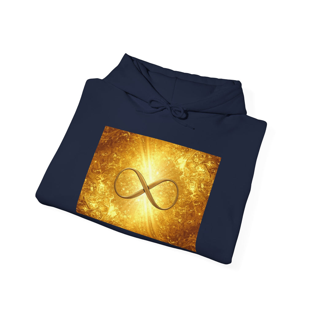 Infinity Symbol Hoodie — Golden Cosmic Eternity Sweatshirt