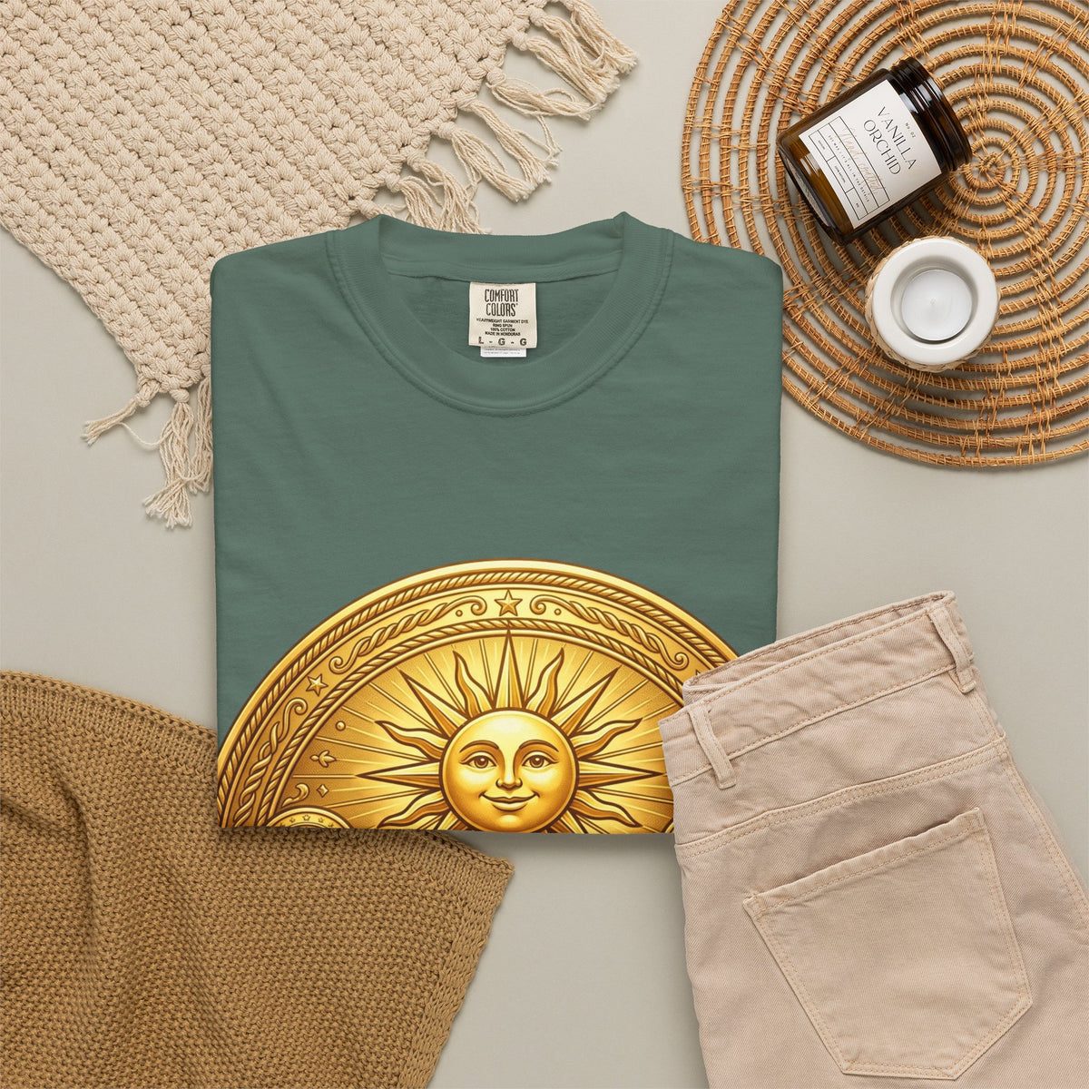 Unisex Garment-Dyed T-shirt Golden Coin