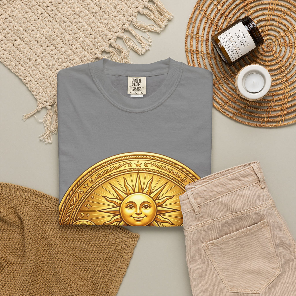 Unisex Garment-Dyed T-shirt Golden Coin