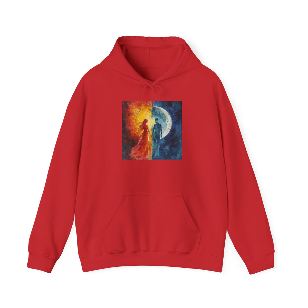 Yin Yang Sun & Moon Hoodie — Cosmic Balance Artistic Pullover