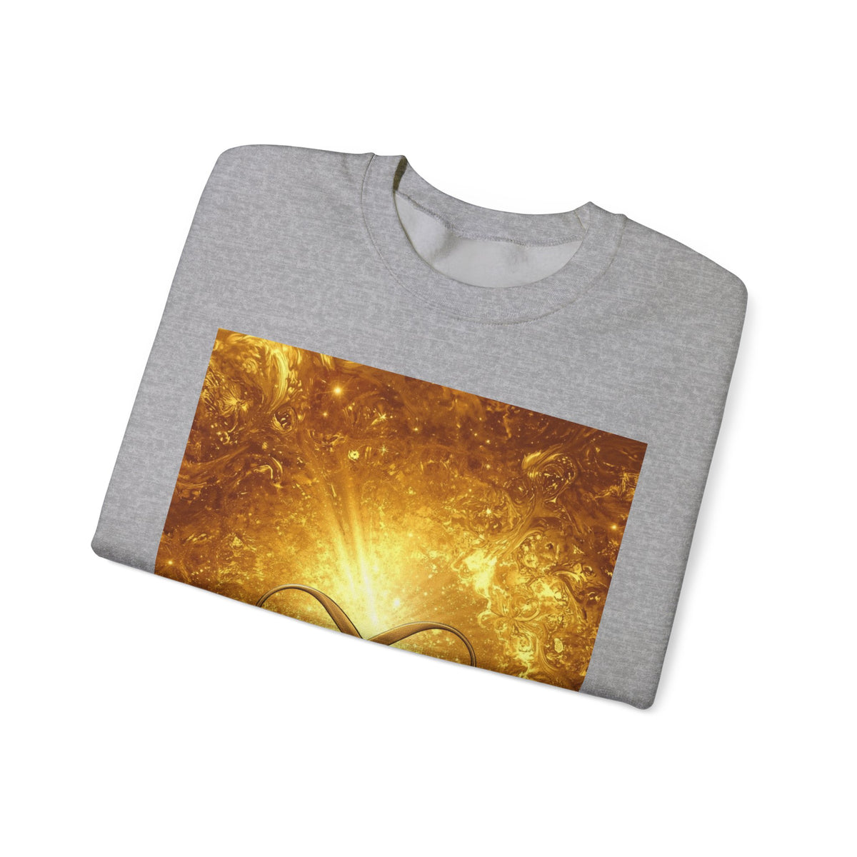 Infinity Symbol Crewneck Sweatshirt — Golden Cosmic Design
