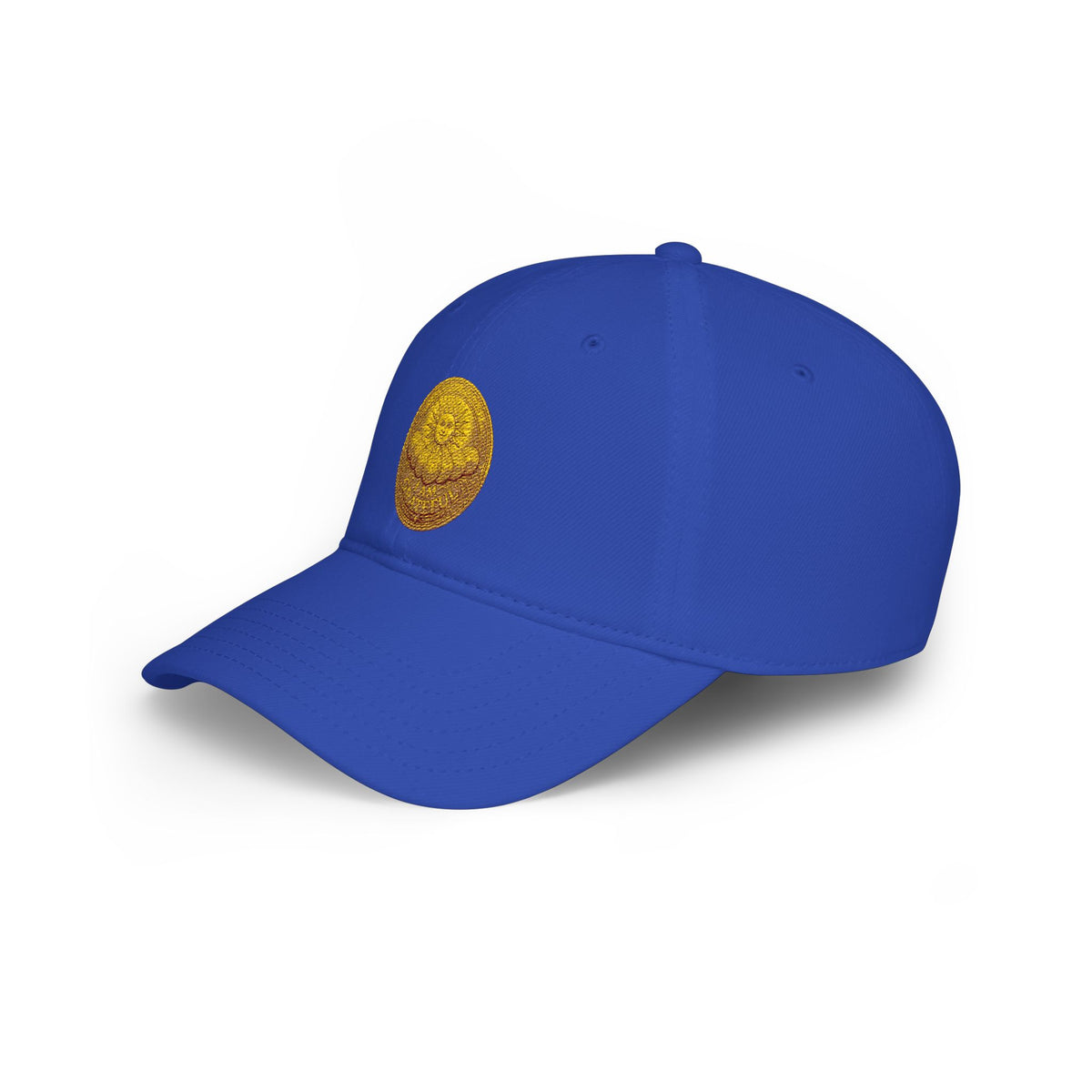 Gold Glitter Tennis Ball Embroidered Cap Golden Abundance Coin