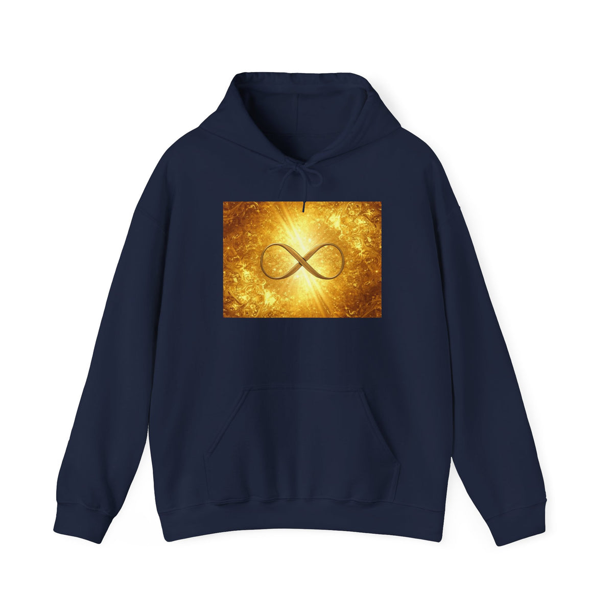Infinity Symbol Hoodie — Golden Cosmic Eternity Sweatshirt