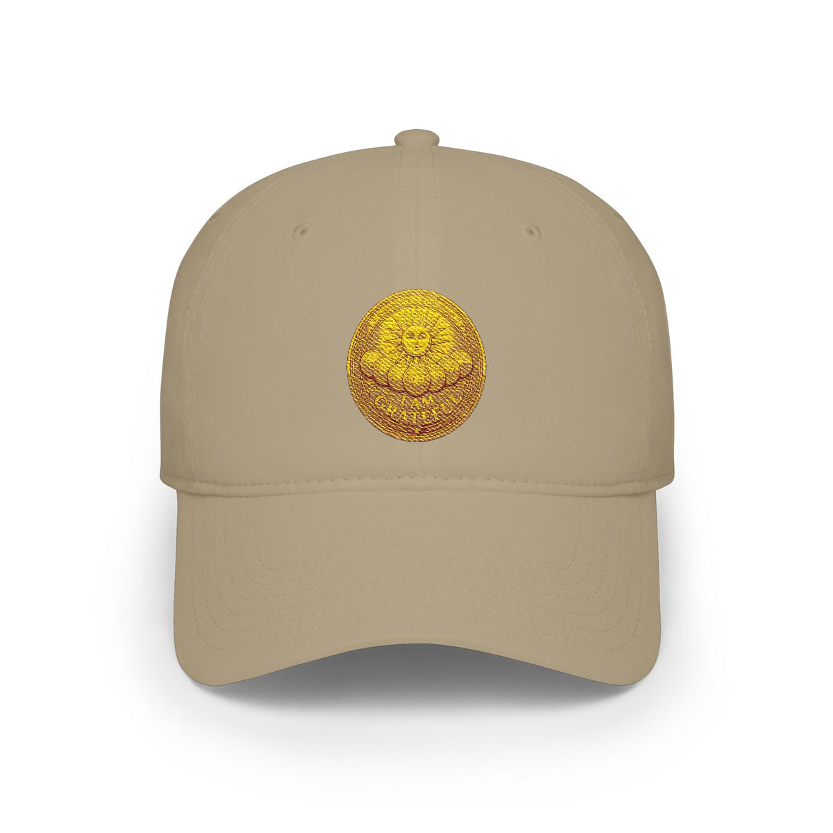 Gold Glitter Tennis Ball Embroidered Cap Golden Abundance Coin