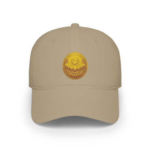 Gold Glitter Tennis Ball Embroidered Cap Golden Abundance Coin