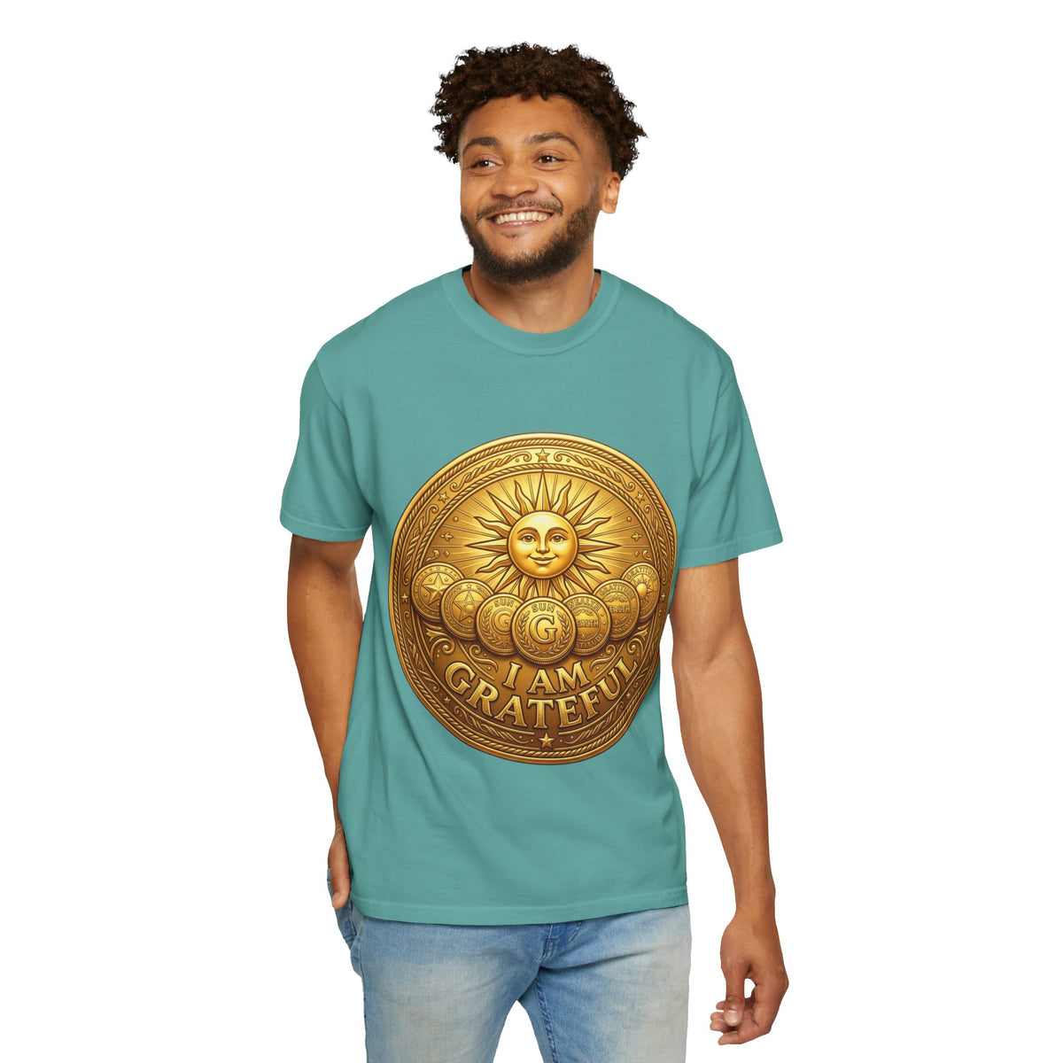 Unisex Garment-Dyed T-shirt Golden Coin