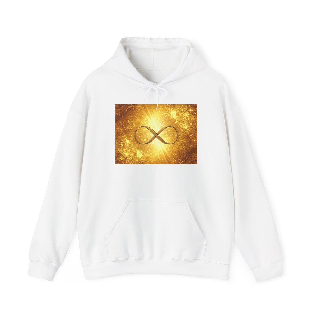 Infinity Symbol Hoodie — Golden Cosmic Eternity Sweatshirt