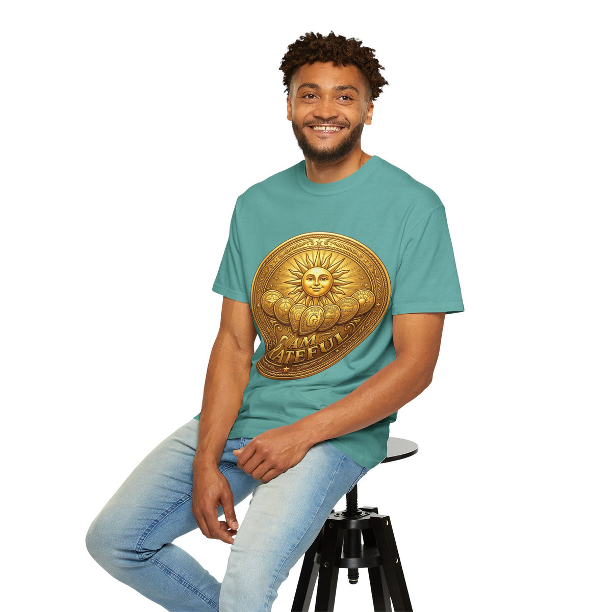 Unisex Garment-Dyed T-shirt Golden Coin