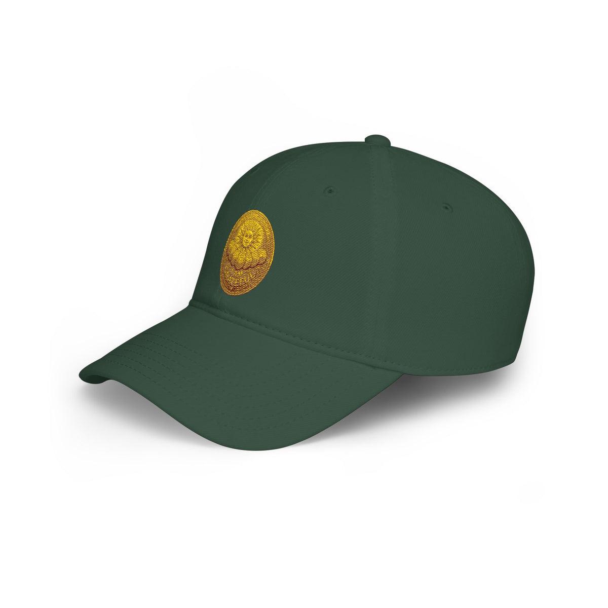 Gold Glitter Tennis Ball Embroidered Cap Golden Abundance Coin