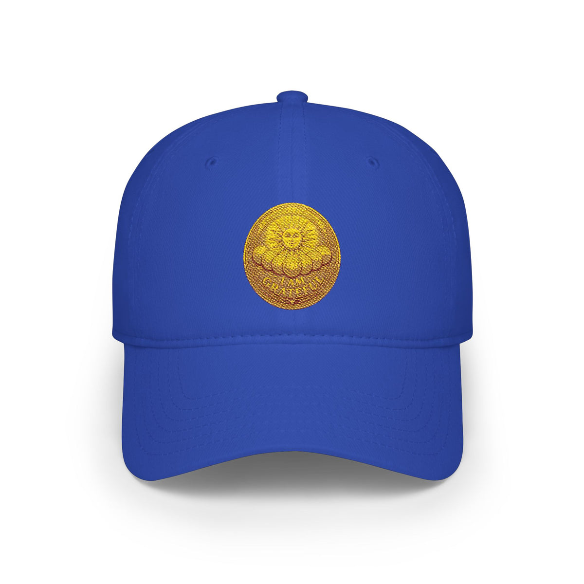 Gold Glitter Tennis Ball Embroidered Cap Golden Abundance Coin