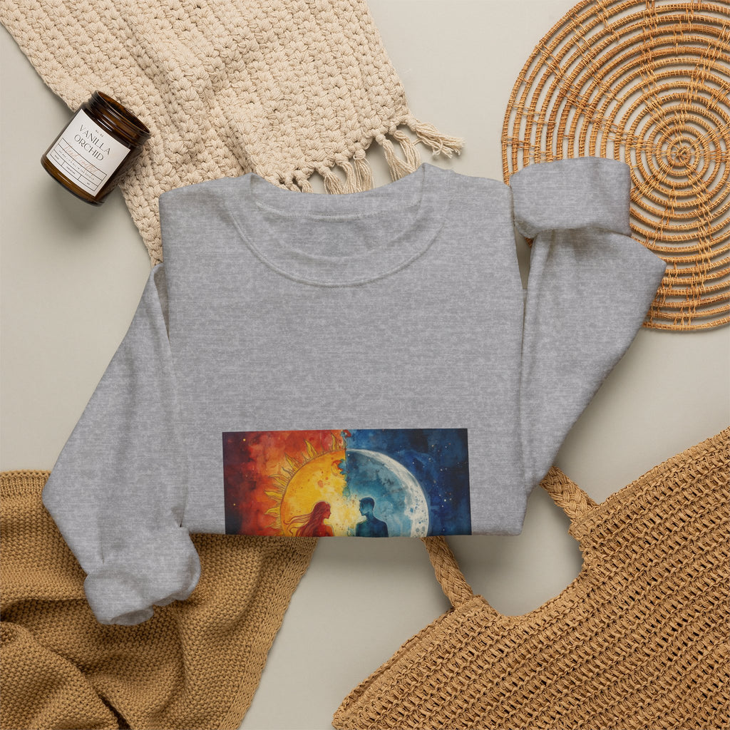 Celestial Sun & Moon Couple Sweatshirt