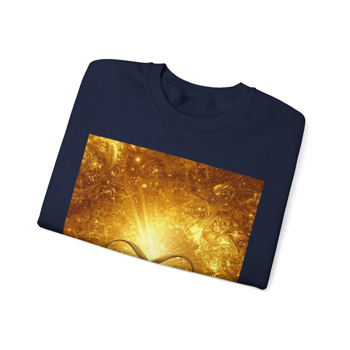 Infinity Symbol Crewneck Sweatshirt — Golden Cosmic Design