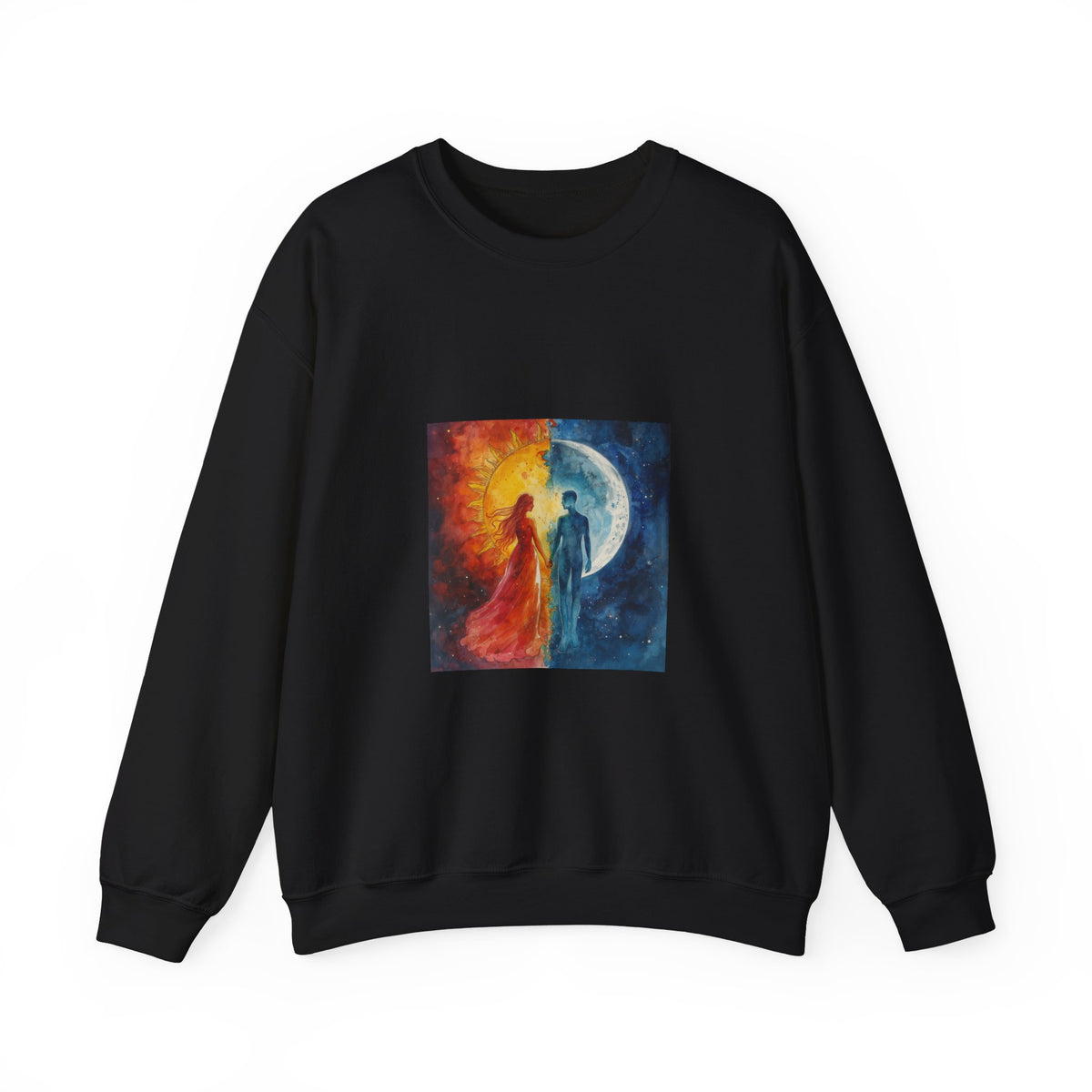 Celestial Sun & Moon Couple Sweatshirt