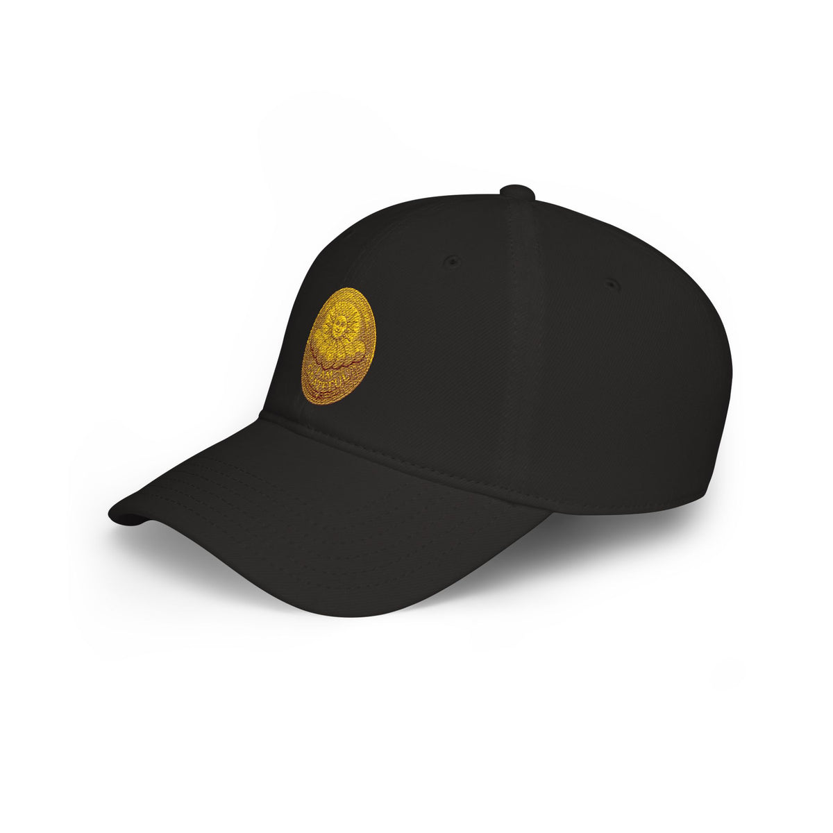 Gold Glitter Tennis Ball Embroidered Cap Golden Abundance Coin