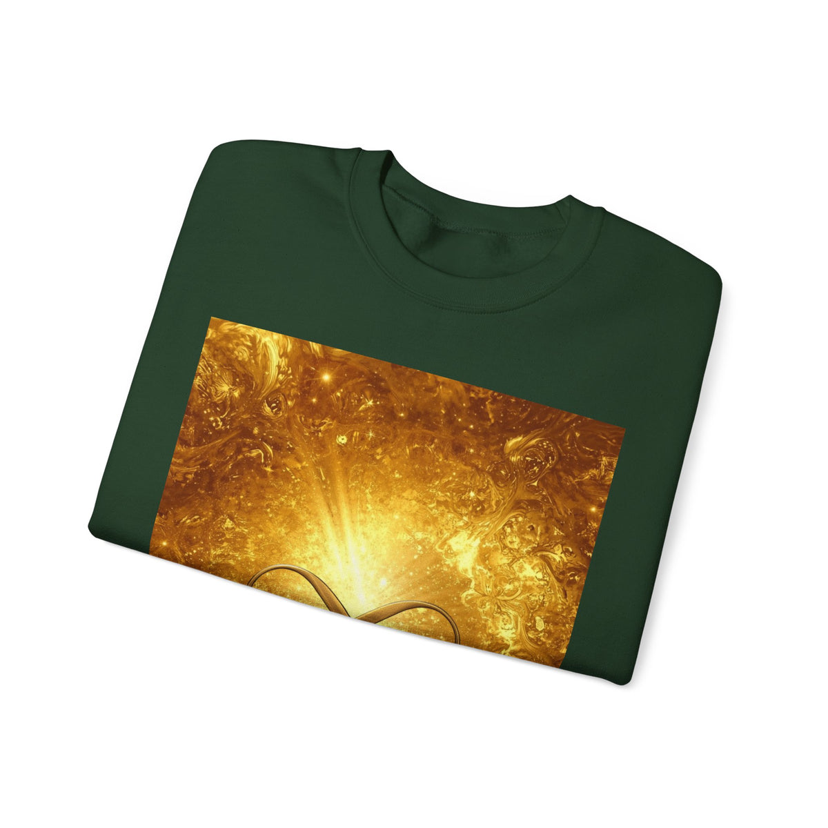 Infinity Symbol Crewneck Sweatshirt — Golden Cosmic Design