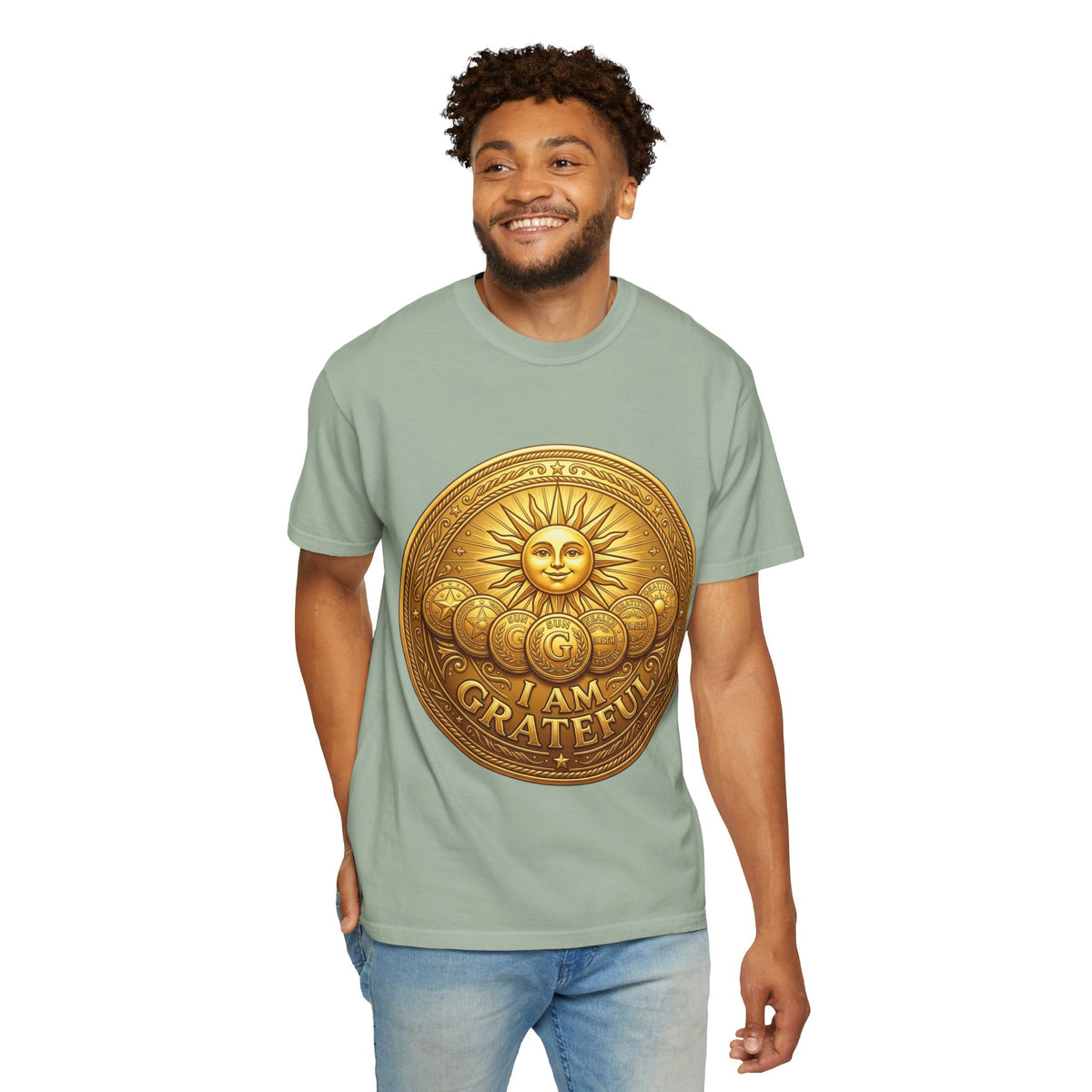 Unisex Garment-Dyed T-shirt Golden Coin