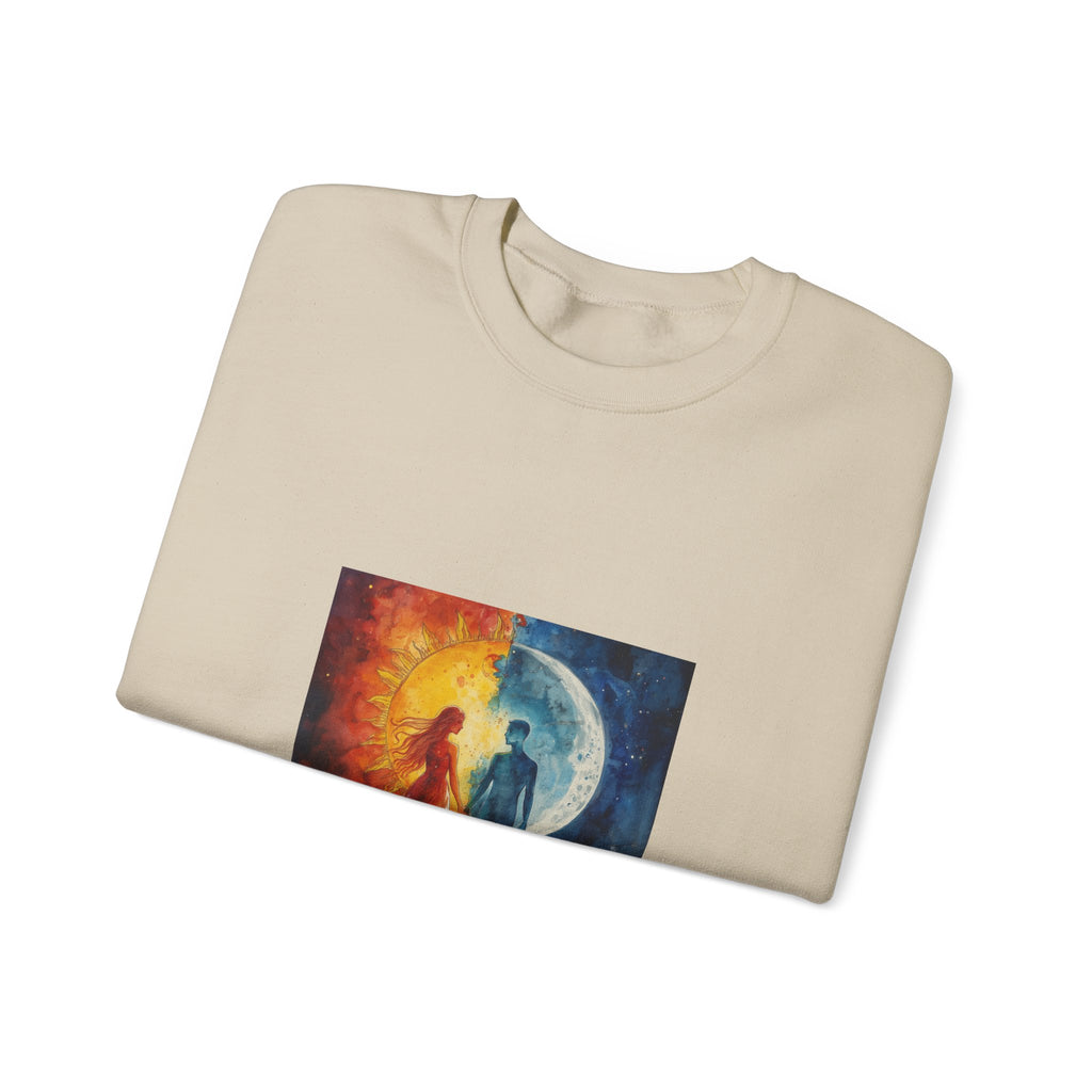 Celestial Sun & Moon Couple Sweatshirt