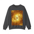 Infinity Symbol Crewneck Sweatshirt — Golden Cosmic Design