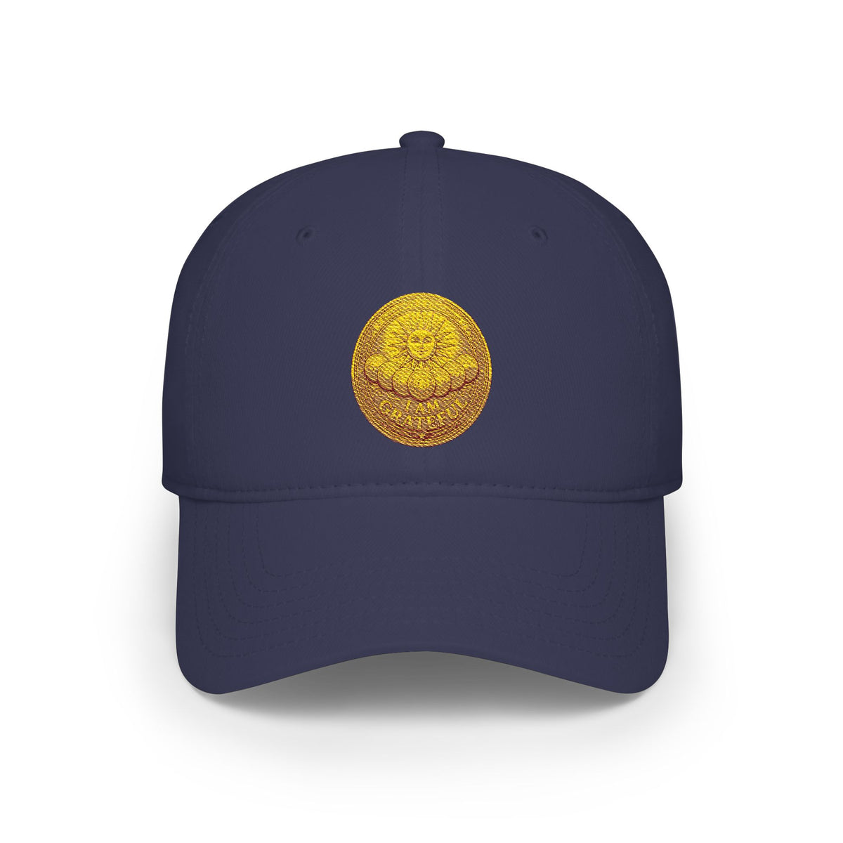 Gold Glitter Tennis Ball Embroidered Cap Golden Abundance Coin