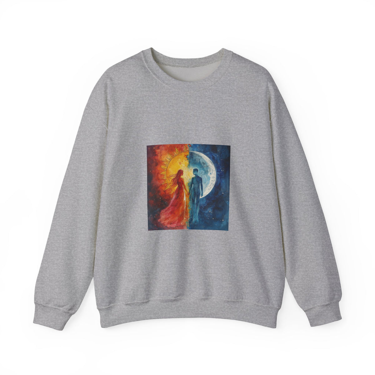 Celestial Sun & Moon Couple Sweatshirt