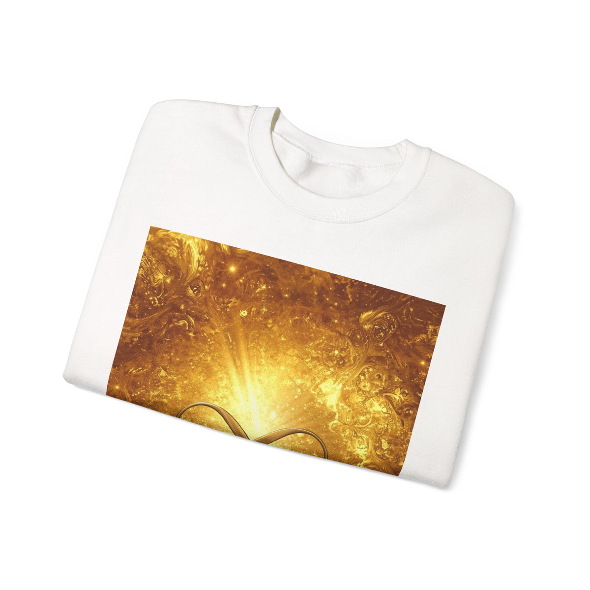 Infinity Symbol Crewneck Sweatshirt — Golden Cosmic Design