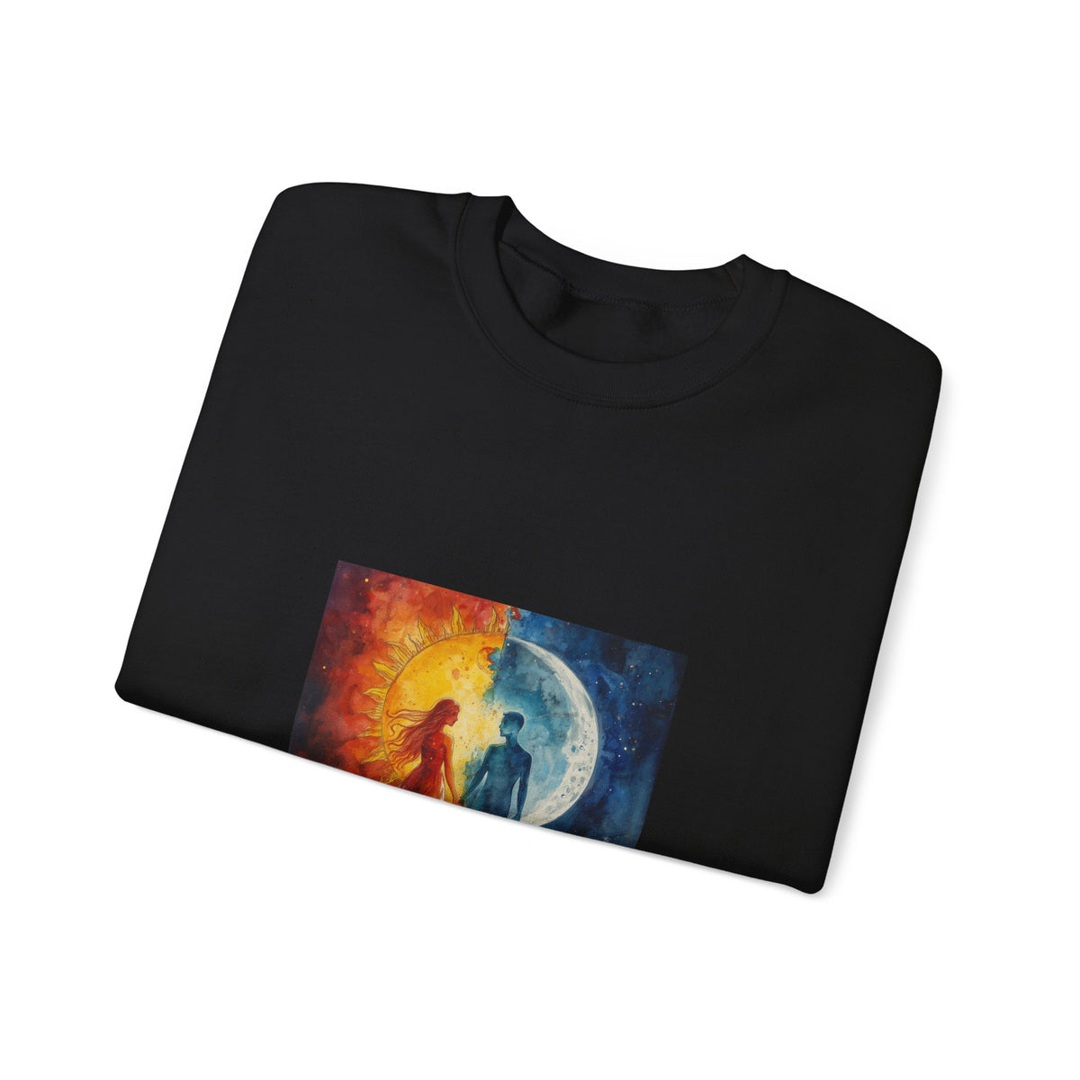 Celestial Sun & Moon Couple Sweatshirt