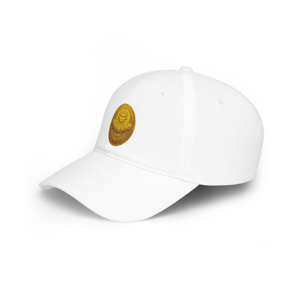 Gold Glitter Tennis Ball Embroidered Cap Golden Abundance Coin