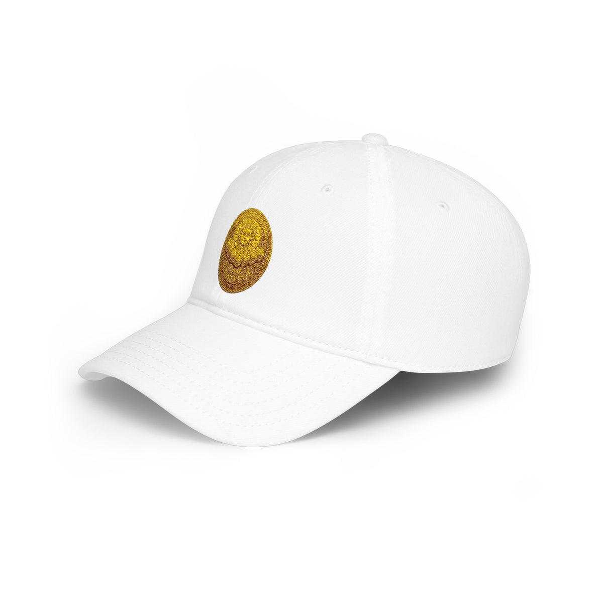 Gold Glitter Tennis Ball Embroidered Cap Golden Abundance Coin