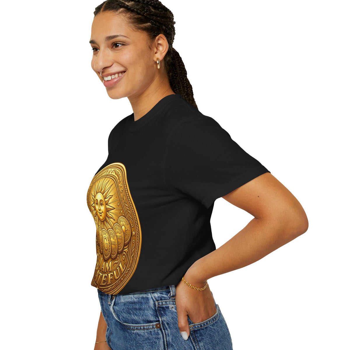 Unisex Garment-Dyed T-shirt Golden Coin