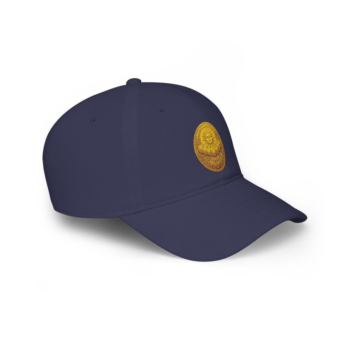 Gold Glitter Tennis Ball Embroidered Cap Golden Abundance Coin