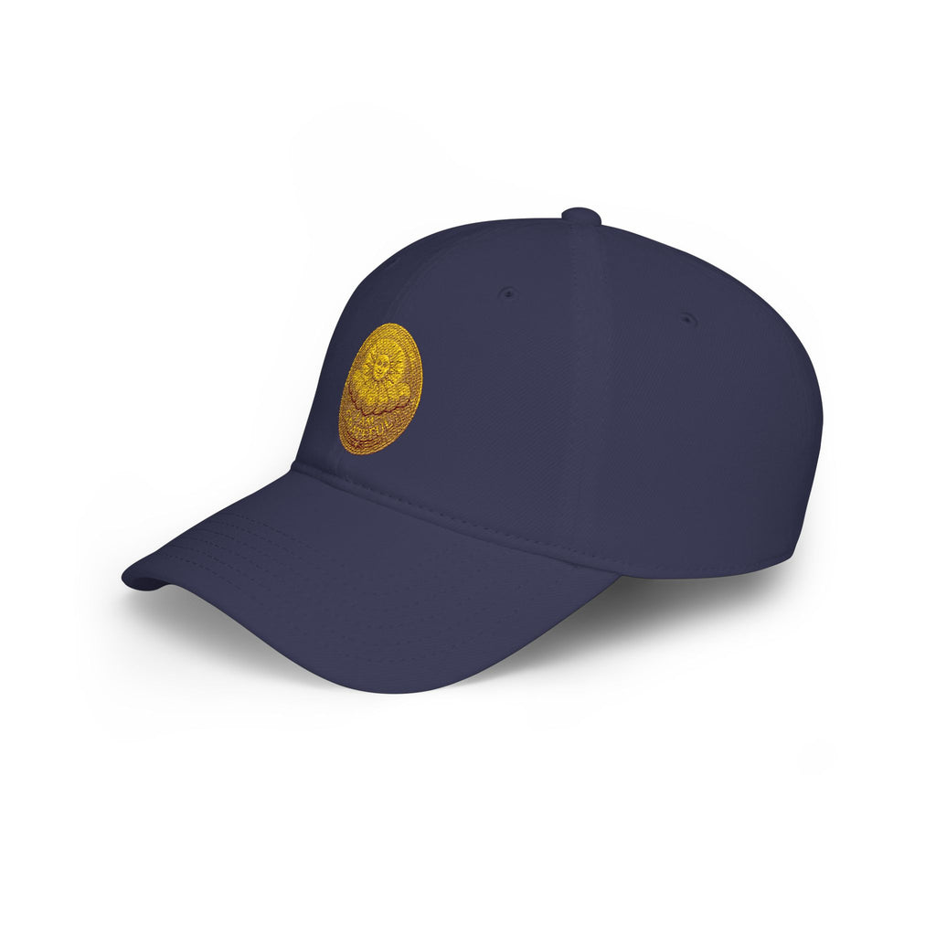 Gold Glitter Tennis Ball Embroidered Cap Golden Abundance Coin