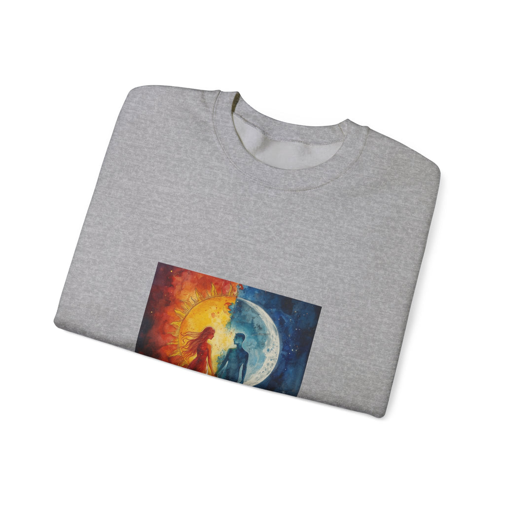 Celestial Sun & Moon Couple Sweatshirt