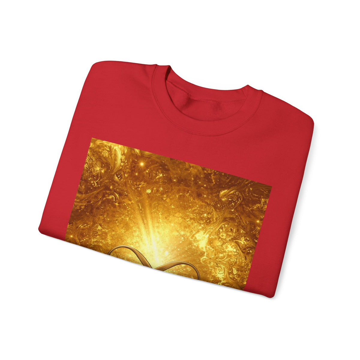 Infinity Symbol Crewneck Sweatshirt — Golden Cosmic Design