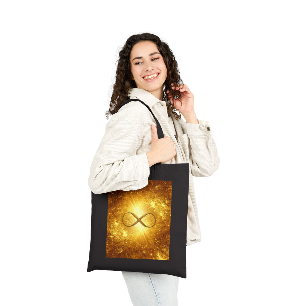 Infinity Symbol Cosmic Canvas Tote — Spiritual Galaxy Cotton Bag