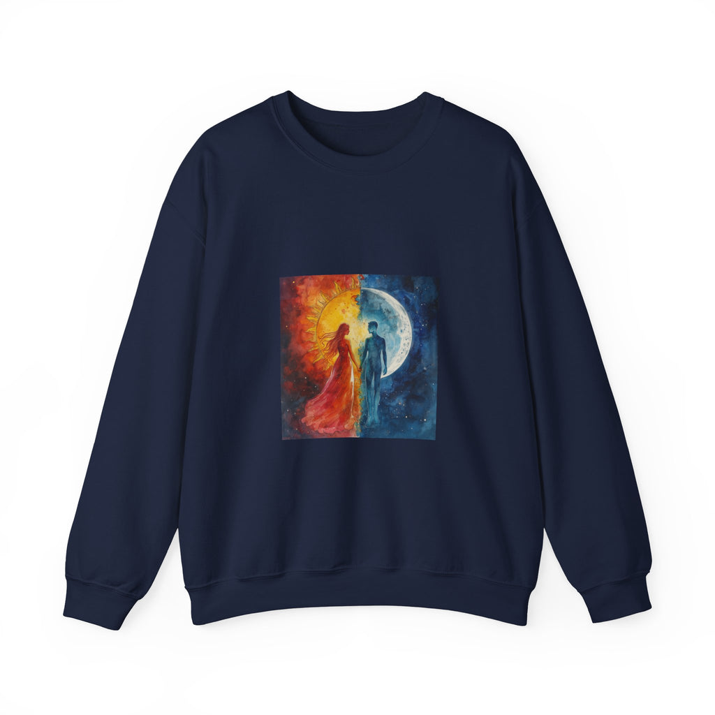Celestial Sun & Moon Couple Sweatshirt