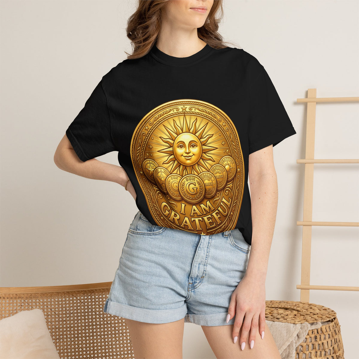 Unisex Garment-Dyed T-shirt Golden Coin