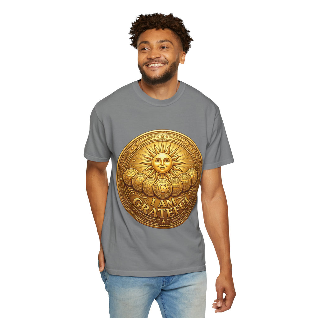 Unisex Garment-Dyed T-shirt Golden Coin