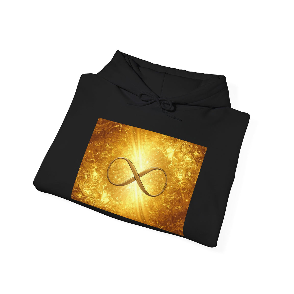 Infinity Symbol Hoodie — Golden Cosmic Eternity Sweatshirt