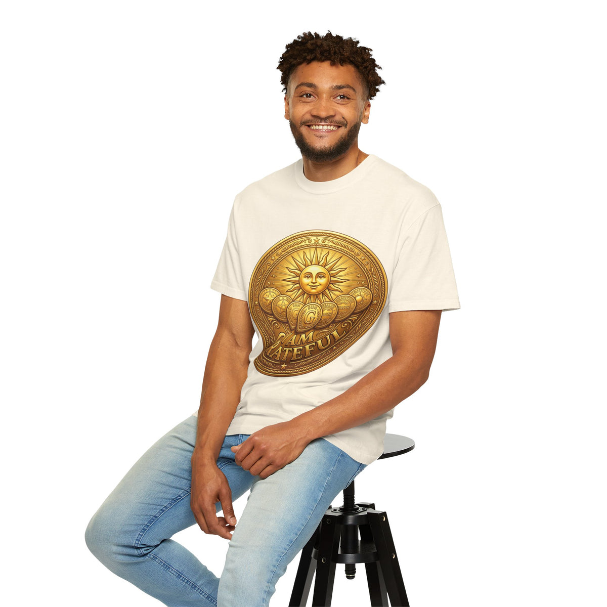 Unisex Garment-Dyed T-shirt Golden Coin