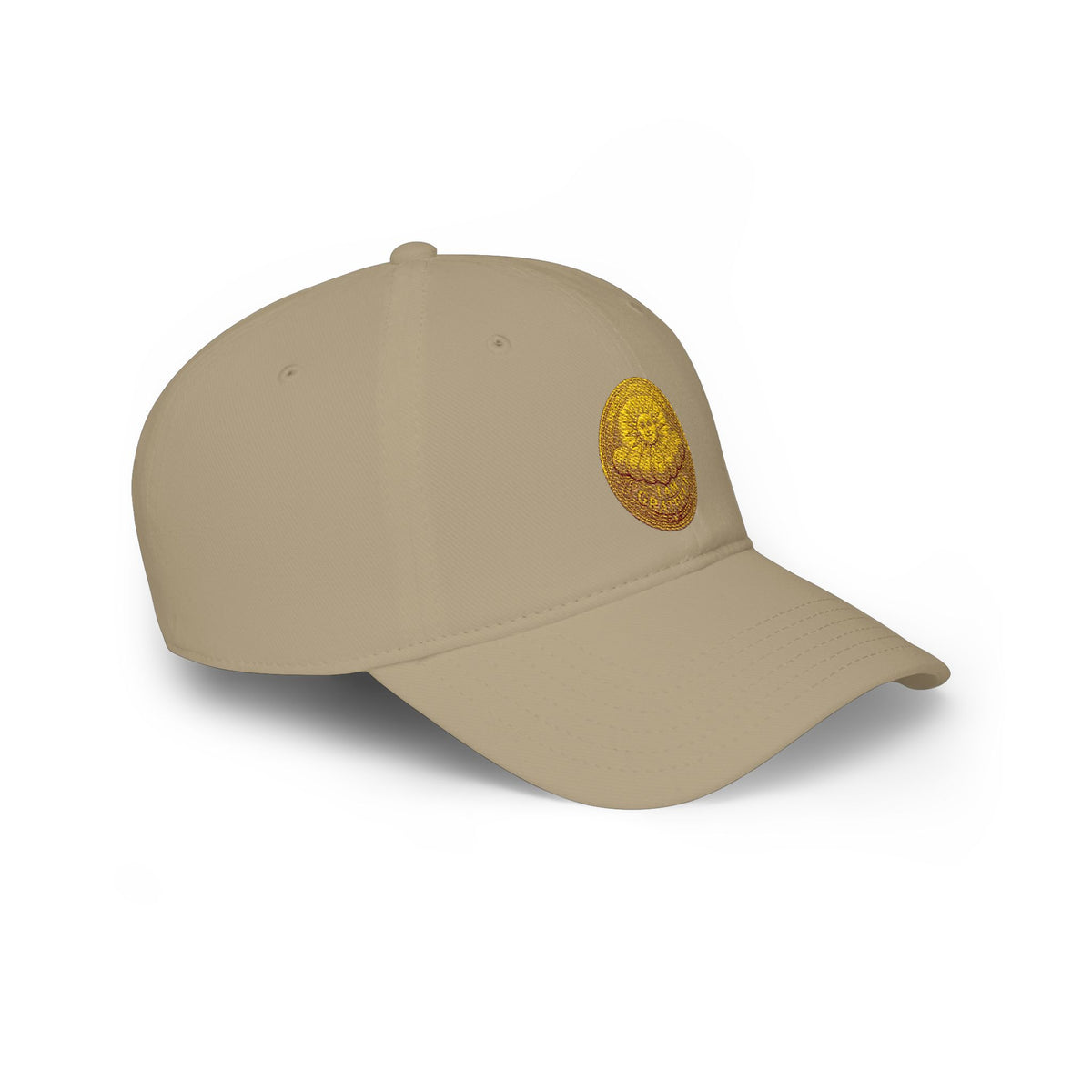 Gold Glitter Tennis Ball Embroidered Cap Golden Abundance Coin