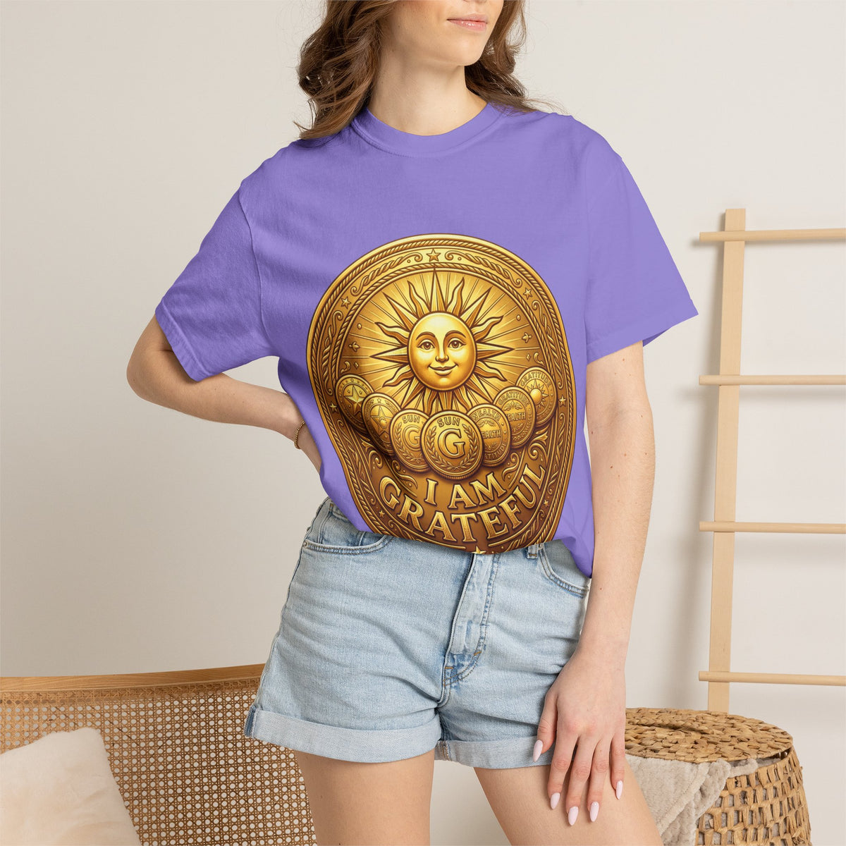 Unisex Garment-Dyed T-shirt Golden Coin