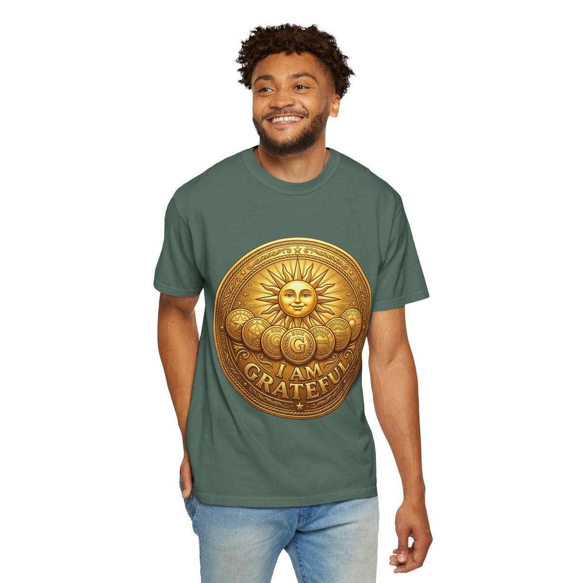 Unisex Garment-Dyed T-shirt Golden Coin