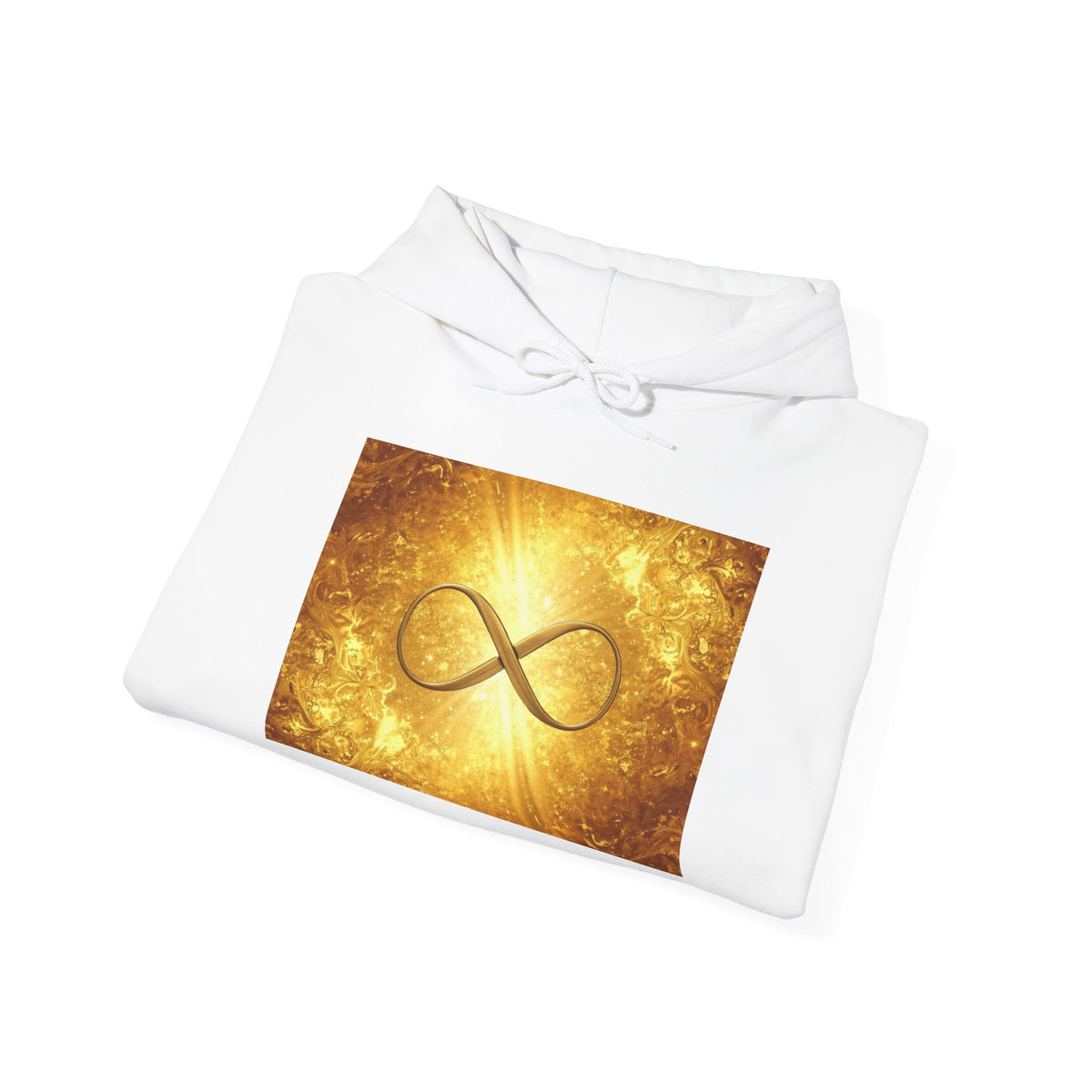 Infinity Symbol Hoodie — Golden Cosmic Eternity Sweatshirt