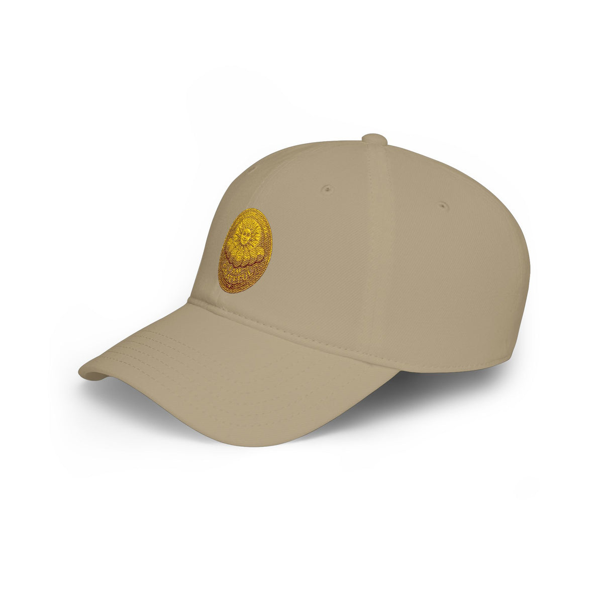 Gold Glitter Tennis Ball Embroidered Cap Golden Abundance Coin