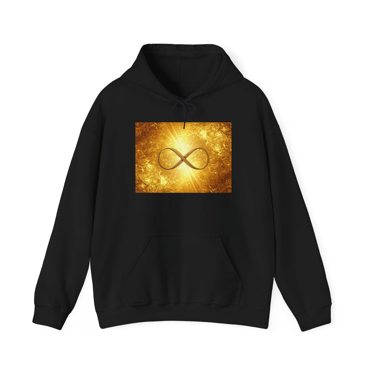 Infinity Symbol Hoodie — Golden Cosmic Eternity Sweatshirt