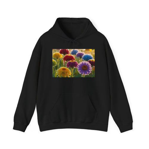 Floral Rainbow Cactus Hoodie — Colorful Succulent Garden Sweatshirt
